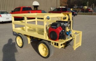 Gas propelled weight cart